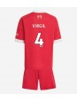 Liverpool Virgil van Dijk #4 Replika Hemmakläder Barn 2025-26 Kortärmad (+ byxor)
